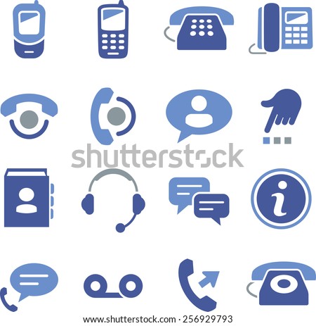 Phone and call center icons