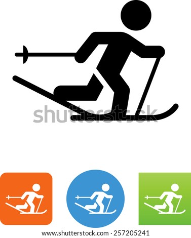 Cross country skier icon