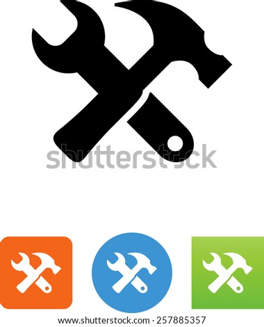 Hammer and wrench icon