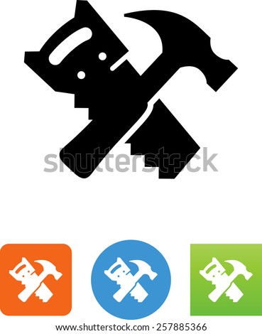 Hammer and saw icon