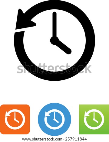 Clock going backwards icon