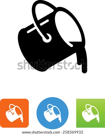 Paint bucket pouring icon