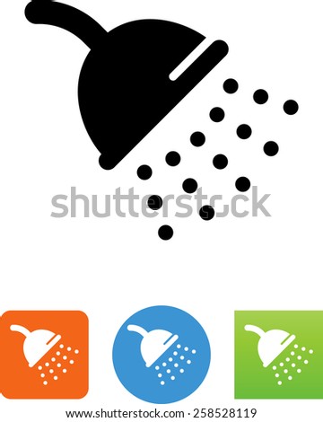 Shower head with water icon
