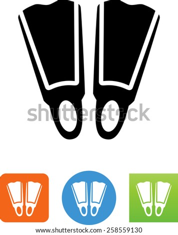 Swimming fins icon