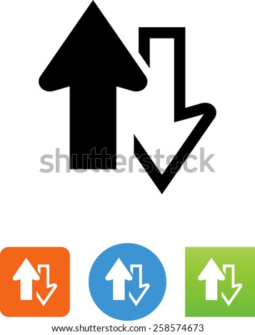 Arrows going up and down icon