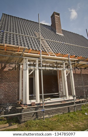 building construction site in progress in the Netherlands