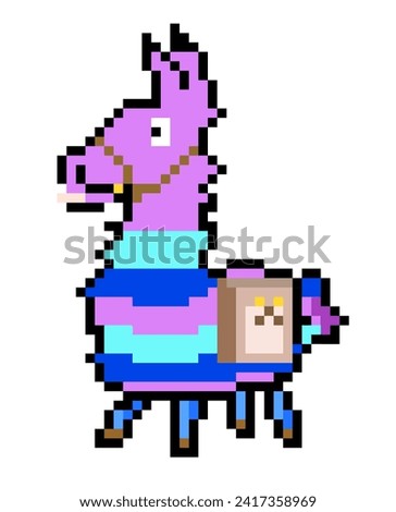 Llama fortnite. Cute llama pixel art. Video game hero