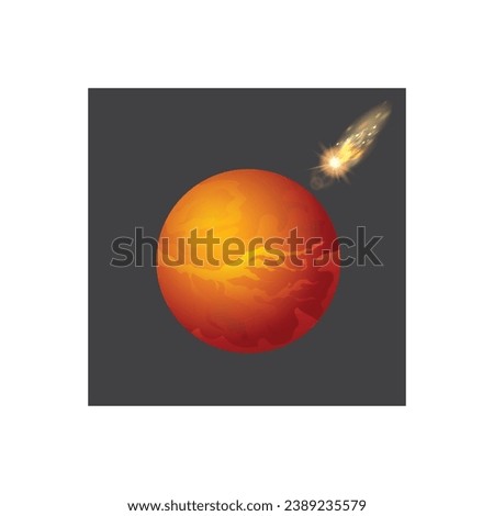 venus planet vector type icon