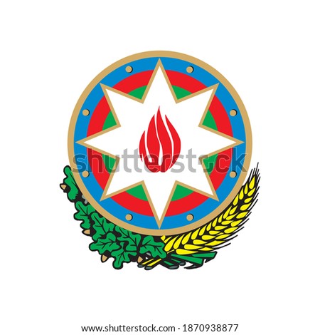 azerbaijan gerb icon vector. azerbaijan gerb sign on white background. azerbaijan gerb icon for web and app