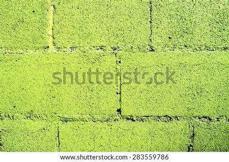 Green Wall Green Bricks
