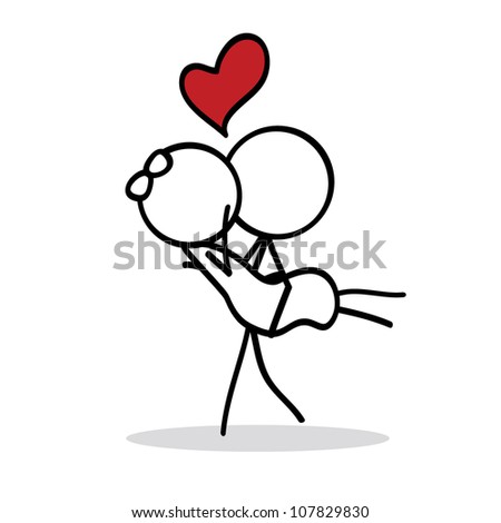 Stick Figure Icons/Symbol - Stick Figure Love Couple Stock Vector ...