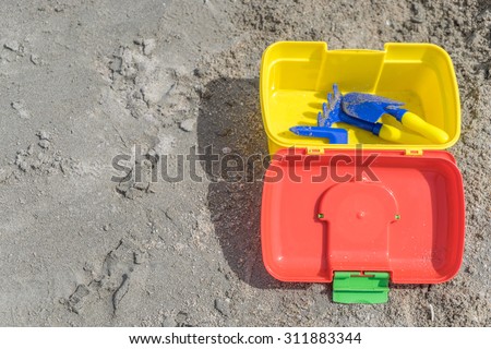 Sand Box Toy with text space