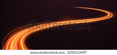 Similar – Image, Stock Photo light trails at night on a highway