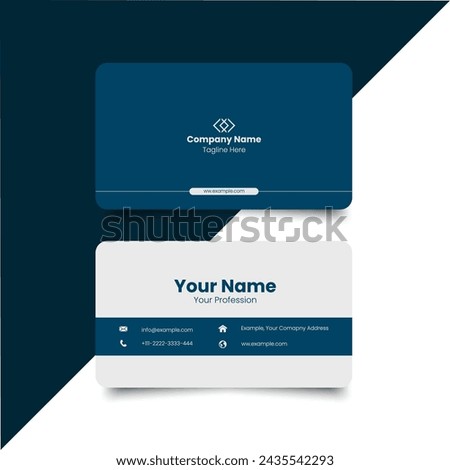 Simple Business Card Layout. creative modern name card and business card. Clean Design. corporate design template, Clean professional business template, visiting card. elegant