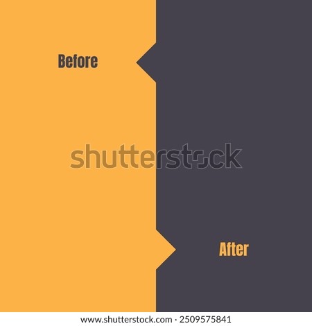 Gradient before and after background template. Two Compare vector templates. abstract graphical element. choose Before after template with comparison frames, vector thin line stars and sparkles. 