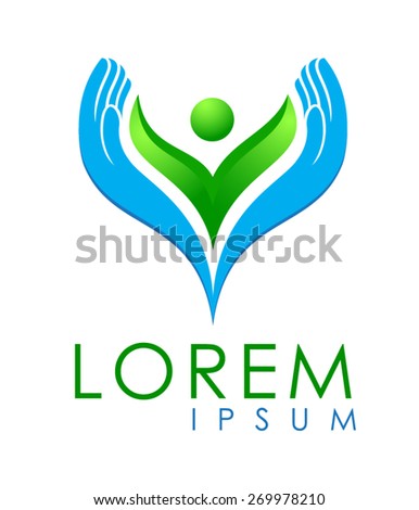 Logo template, charity organization, fund, help, protection