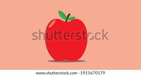 vector art illustration of flat aple design