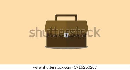 vector illustration of flat design briefcase