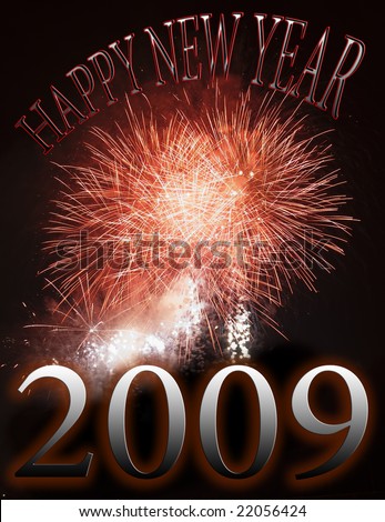 Happy New Year 2009 card