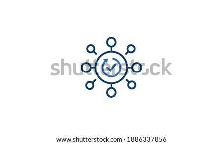 NETWORK HIGH AVAILABILITY Abstract Monogram Icon Logo vector illustration Foto d'archivio © 