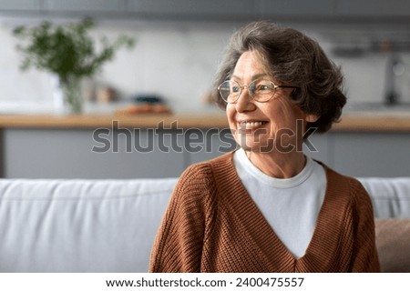 Similar – Image, Stock Photo Portrait of an elderly woman  at home