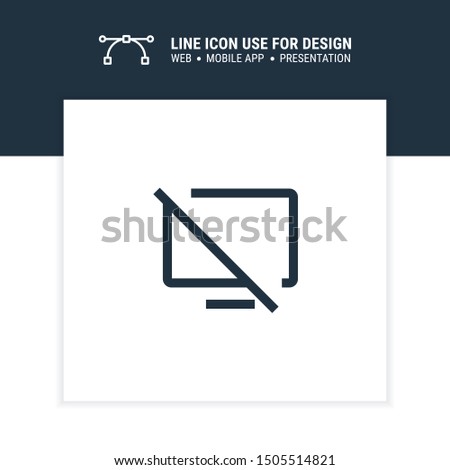 desktop access disabled icon design vector illustration, monitor screen symbol