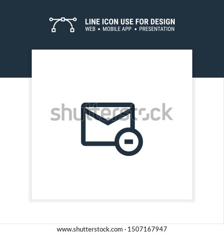 unsubscribe message sign icon design vector illustration