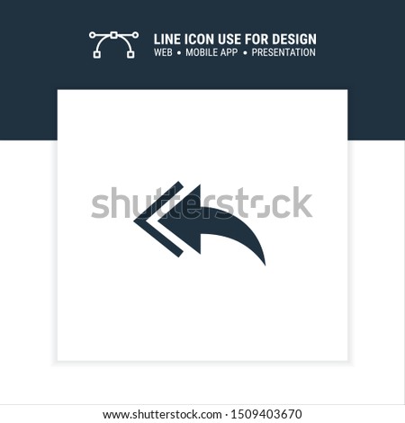 reply all sign icon design vector illustration