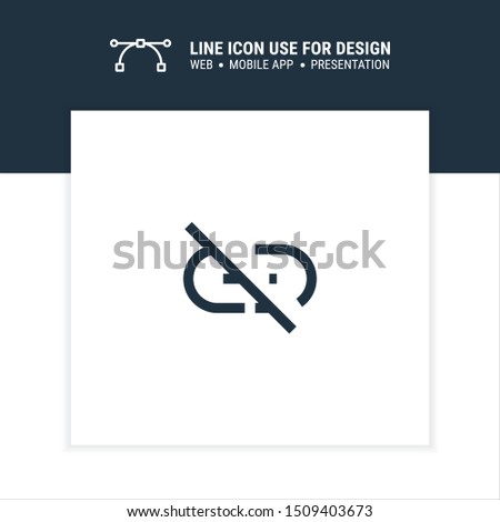 link off disabled sign icon design vector illustration
