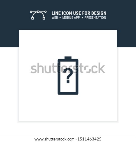 unknown battery icon design vector illustration