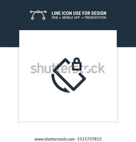 mobile smartphone screen lock rotation icon design vector illustration