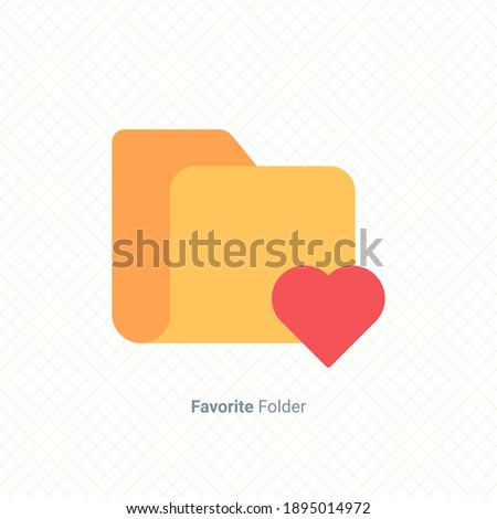 favorite bookmark folder heart love directory icon single graphic design element vector illustration for business presentation, info-graphic, web and mobile application, app user interface
