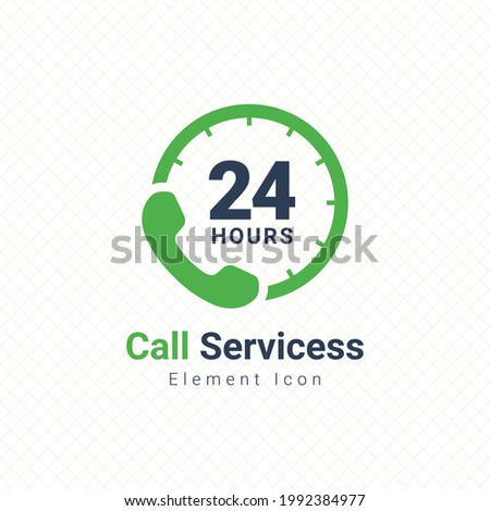 24 hours call center service care icon graphic design vector illustration