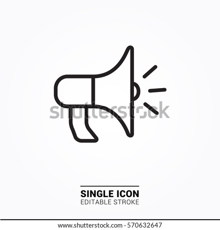 Icon megaphone Single Icon Graphic Design