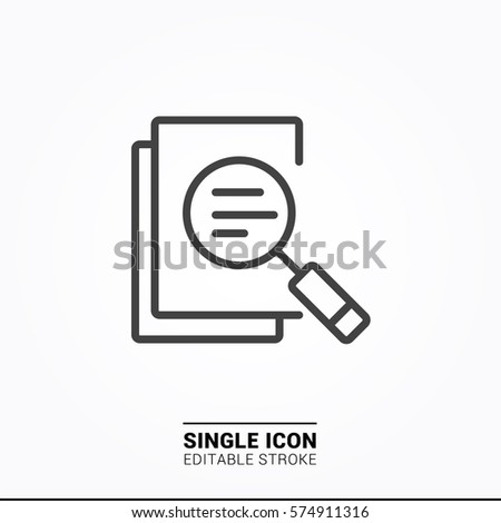 Icon search document Single Icon Graphic Design