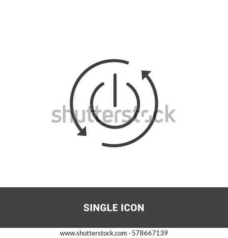 Icon auto restart Single Icon Graphic Design
