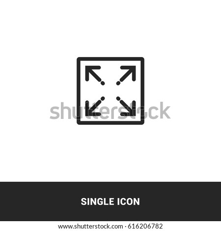 icon fullscreen outline black single icon graphic design