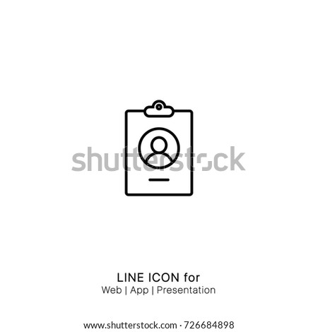 Icon id card graphic design single icon vector