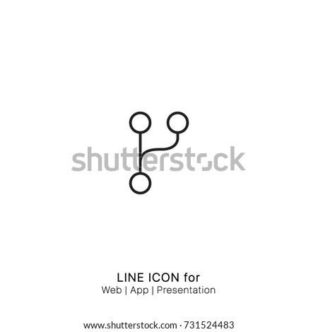 Icon branching graphic design single icon vector