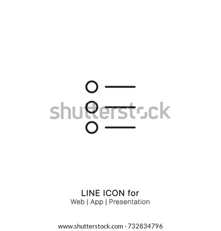 Icon unordered list bullets graphic design single icon vector