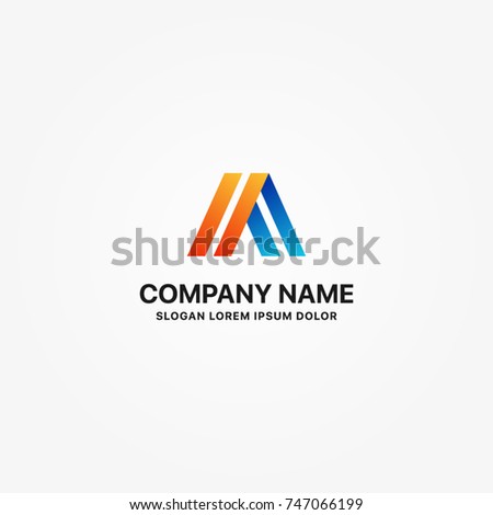 Modern alfa logo graphic design or single icon vector