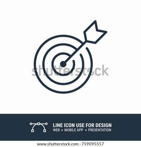 Icon marketing target graphic design single icon vector illustration 商業照片 © 