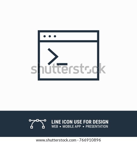 Icon Command prompt graphic design single icon vector illustration
