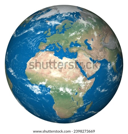 Image, Stock Photo Earth planet viewed from space showing north america,3d render of planet Earth with detailed relief and atmosphere,elements of this image furnished by NASA.Global overview.Cinematic feeling with glow.