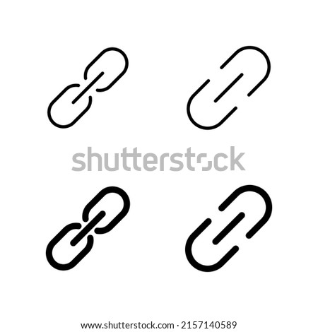 Link icons vector. Hyperlink chain sign and symbol