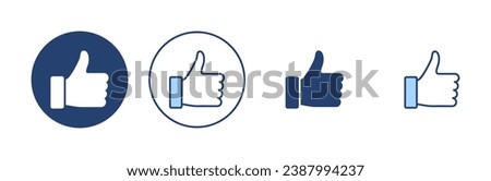 Like icon vector. Thumbs up sign and symbol. Hand like