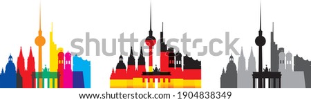 Skyline of the big citys in Germany
