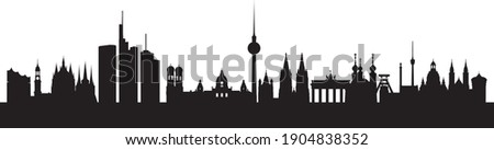 Skyline of the big citys in Germany