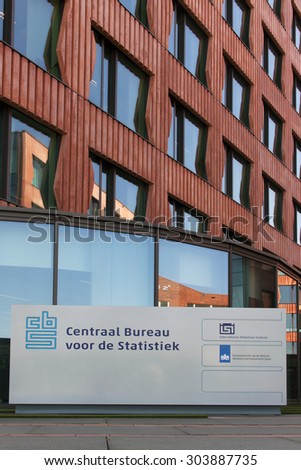 Amsterdam,Netherlands-August 7, 2015: The Central Bureau of Statistics (CBS)  the authority under which the collection, processing and publication of the statistics for government, science  business