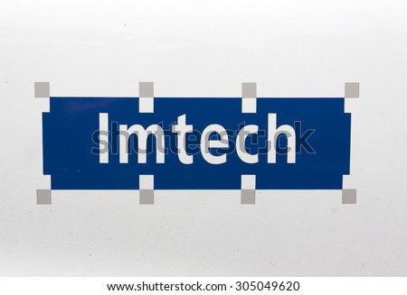 Amsterdam,Netherlands-august 7, 2015: sign of IMtech, Imtech NV is a Dutch technical service company in the field of electrical and mechanical engineering.